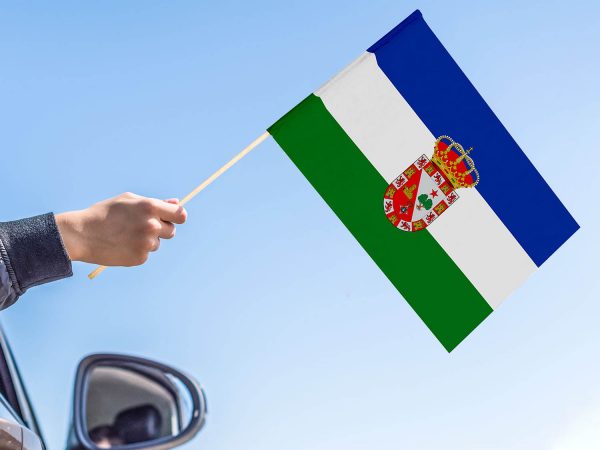 Bandera con palo Mengíbar